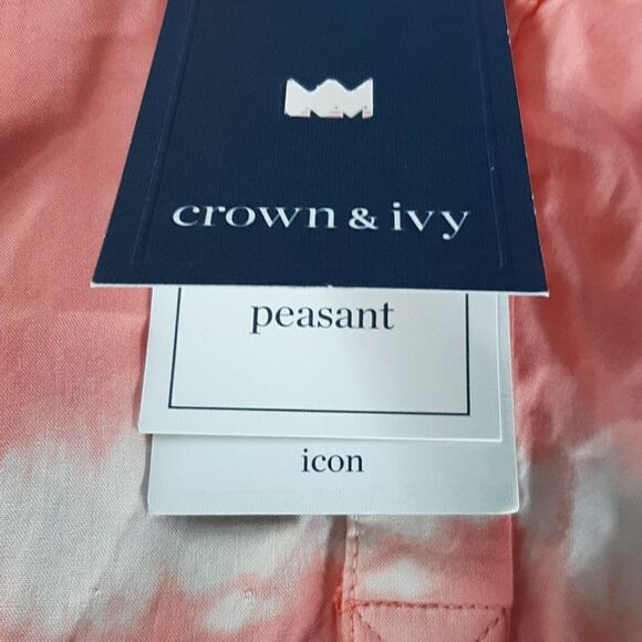 Crown & Ivy Pink and White 2X Flowy Tank NWT - Picture 5 of 10